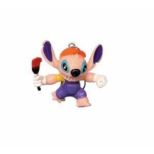 Disney’s Lilo & Stitch Collectible Stitch Keychain In Overalls W/ Paintbrush